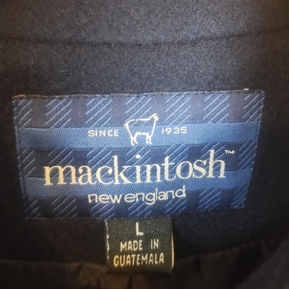 Mackintosh New England Women's Navy Blue Button Front Coat Size L - Picture 6 of 6